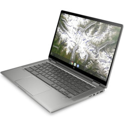 HP Chromebook x360 14c-ca0003na, Silber, Intel Pentium 6405U, 4GB RAM, 64GB eMMC, 14" 1366x768 HD, HP 1 Jahr Garantie, Englisch Tastatur