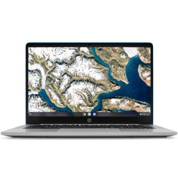 HP Chromebook 14A-na0007na, Silber, Intel Celeron N4000, 4GB RAM, 64GB eMMC, 14" 1920x1080 FHD, HP 1 Jahr Garantie, Englisch Tastatur