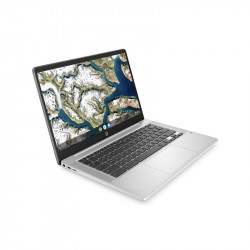 HP Chromebook 14A-na0007na, Silber, Intel Celeron N4000, 4GB RAM, 64GB eMMC, 14.0" 1920x1080 FHD, HP 1 Jahr Garantie, Englisch Tastatur