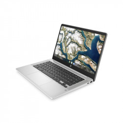 HP Chromebook 14a-na0007na, Silber, Intel Celeron N4020, 4GB RAM, 64GB eMMC, 14" 1920x1080 FHD, HP 1 Jahr Garantie, Englisch Tastatur