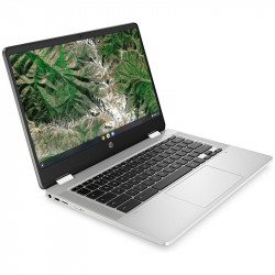 HP Chromebook x360 14a-ca0009na, Silber, Intel Celeron N4020, 4GB RAM, 64GB eMMC, 14" 1920x1080 FHD, HP 1 Jahr Garantie, Englisch Tastatur