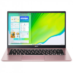 Acer Swift 1 SF114-34 Laptop, Rosa, Intel Pentium Silver N6000, 4GB RAM, 128GB SSD, 14" 1920x1080 FHD, Acer 1 Jahr Garantie, Englisch Tastatur