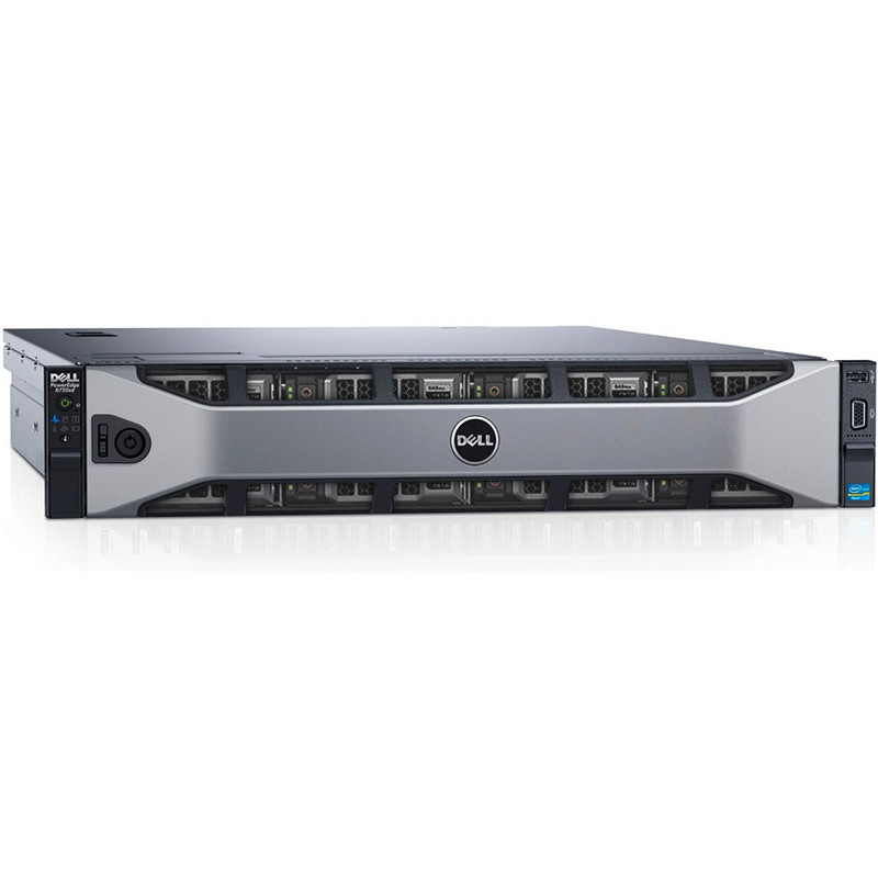 Dell PowerEdge R730xd Rack-Server, 12 x 3,5-Zoll-Schachtgehäuse, Dual Intel Xeon E5-2680 v3, 384 GB RAM, 2 x 600 GB 10K SAS + 12 x 4 TB 7,2 K SAS, PERC H730P, Dual 1100 W Netzteil, EuroPC 1 Jahr Garantie