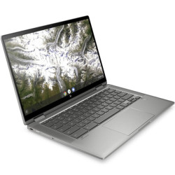 HP Chromebook x360 14c-ca0003na, Argento, Intel Pentium C6405U, 4GB RAM, 64GB eMMC, 14" 1366x768 HD, HP 1 Anno Di Garanzia, Inglese Tastiera