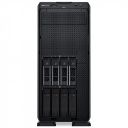 Server tower Dell PowerEdge T550, 8 alloggiamenti da 3,5", Intel Xeon Gold 6326, 32 GB di RAM, 2 SAS da 8 TB+2 SSD da 960 GB, PERC H755, Broadcom 57412 OCP a 2 porte, Broadcom 57416 a 2 porte, Dell 3 anni Di Garanzia, Inglese Tastiera