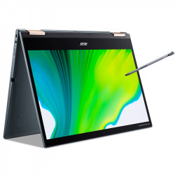 Acer Spin 7 Pro SP714-61NA-S722 Laptop convertibile 2 in 1, blu, Qualcomm Snapdragon 8cx Gen 2, Kryo 495, 8 GB RAM, 512 GB SSD, touchscreen FHD 14" 1920x1080, Acer 1 anno Di Garanzia, Inglese Tastiera