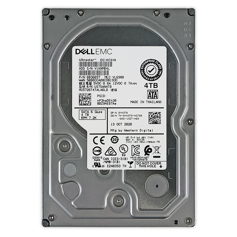 Dell/ Western Digital Ultrastar DC HC310 4TB SATA, 7,2K giri/min 6Gbps 512n, 3,5", 0YH3T9 (SKU: 151353)