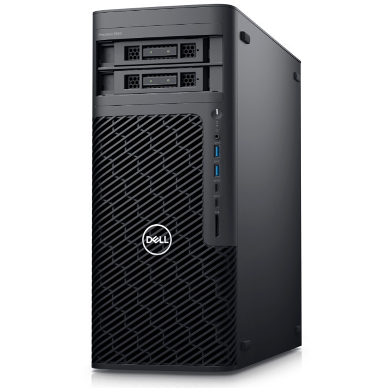 Dell Precision 5860 Tower Workstation, Nero, Intel Xeon W3-2423, 64GB RAM, 2x 1TB SSD, 4GB Nvidia T400, Dell 3 anni Di Garanzia, Inglese Tastiera
