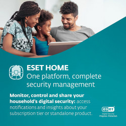 Protezione software antivirus e antispyware essenziale ESET Home Security: 1 anno/1 dispositivo