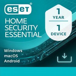 Protezione software antivirus e antispyware essenziale ESET Home Security: 1 anno/1 dispositivo