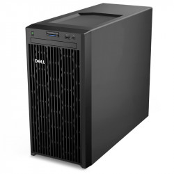 Server tower Dell PowerEdge T150, chassis con alloggiamento cablato 4x3,5", Intel Pentium Gold G6405T, 8 GB di RAM, SATA da 1 TB, PERC S150, alimentatore da 300 W, Dell 3 anni di garanzia