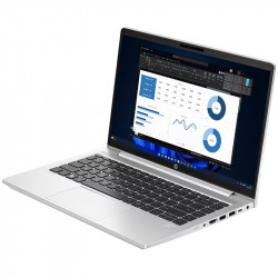 HP ProBook 445 G10 Business Laptop, Argento, AMD Ryzen 5 7530U, 8GB RAM, 256GB SSD, 14" 1920x1080 FHD, HP 1 anno Di Garanzia, Inglese Tastiera