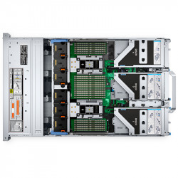 Server rack Dell PowerEdge R7625, chassis con alloggiamento hot plug da 16x2,5", doppio AMD EPYC 9174F, 192 GB di RAM, 2 SSD da 960 GB, PERC H355, doppio alimentatore da 1.400 W, Dell 3 anni di garanzia